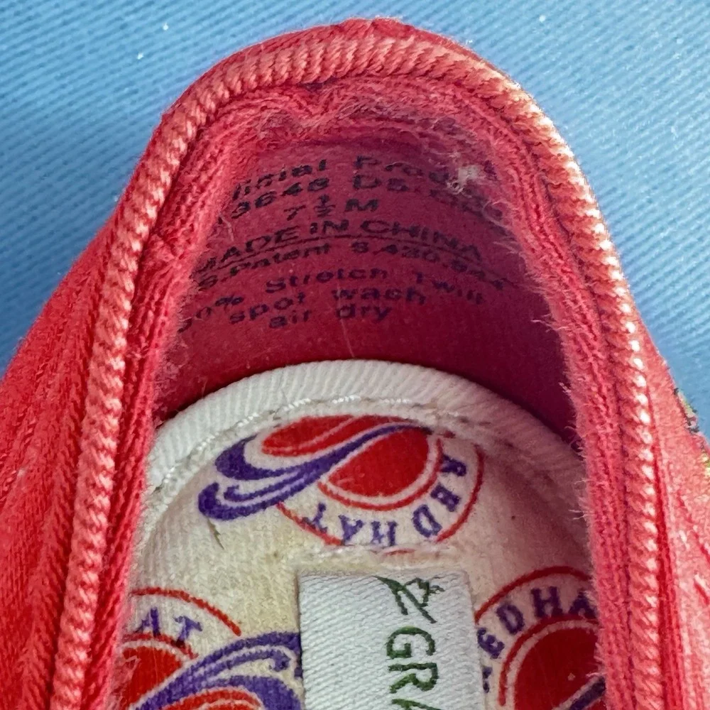 Keds Grasshoppers VTG Y2K Red Hat Society Casual Loafers Women Size 7 1/2 Med
